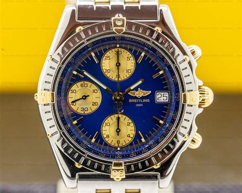 breitling chronomat blue dial blue white subdials|Breitling green dial chronograph.